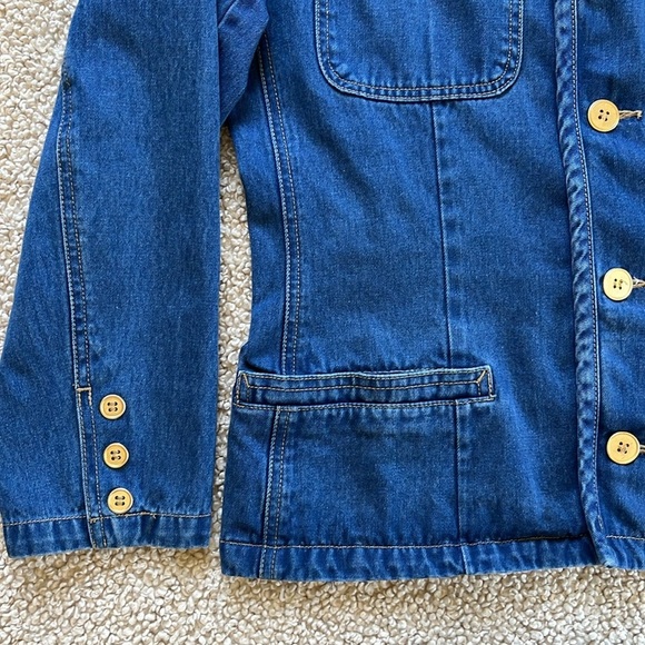 Vintage LIZWEAR Soft Denim Jacket with Gold Buttons Size Medium - Picture 11 of 15